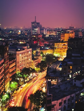 time lapse photography of city during night time