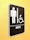 A restroom sign indicating facilities for men and accessibility for individuals with disabilities. The sign features simple icons of a person and a wheelchair user, and is mounted on a yellow wall.