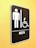 A restroom sign indicating facilities for men and accessibility for individuals with disabilities. The sign features simple icons of a person and a wheelchair user, and is mounted on a yellow wall.