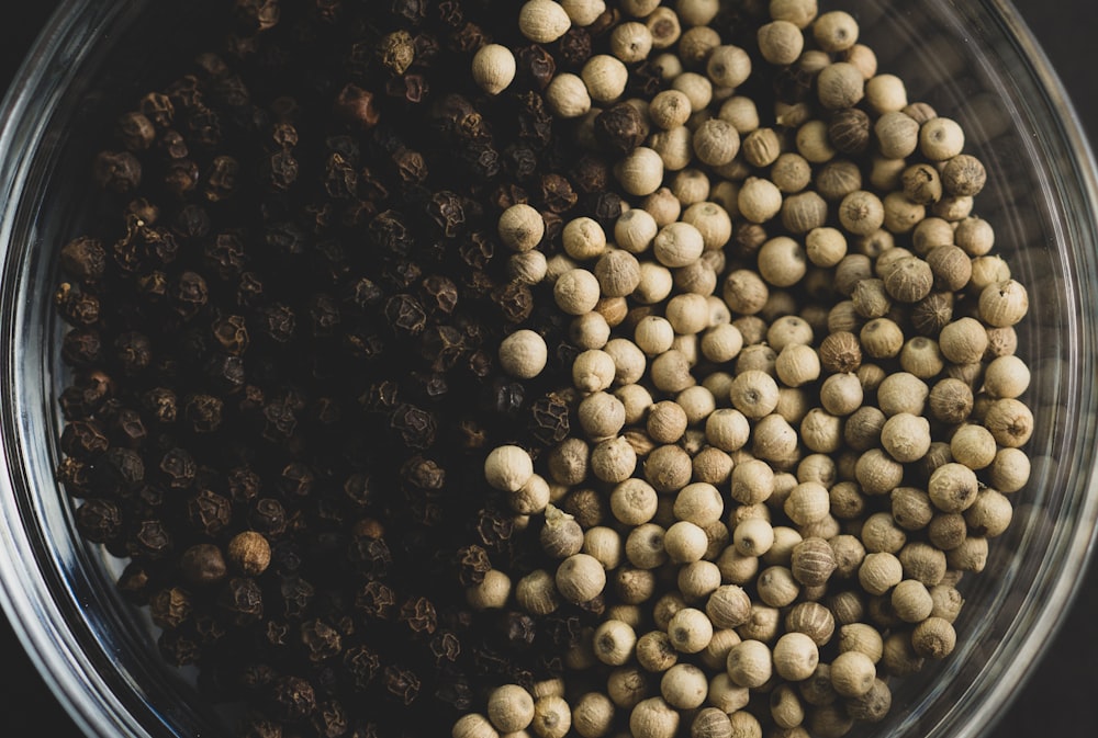 white round balls on black background