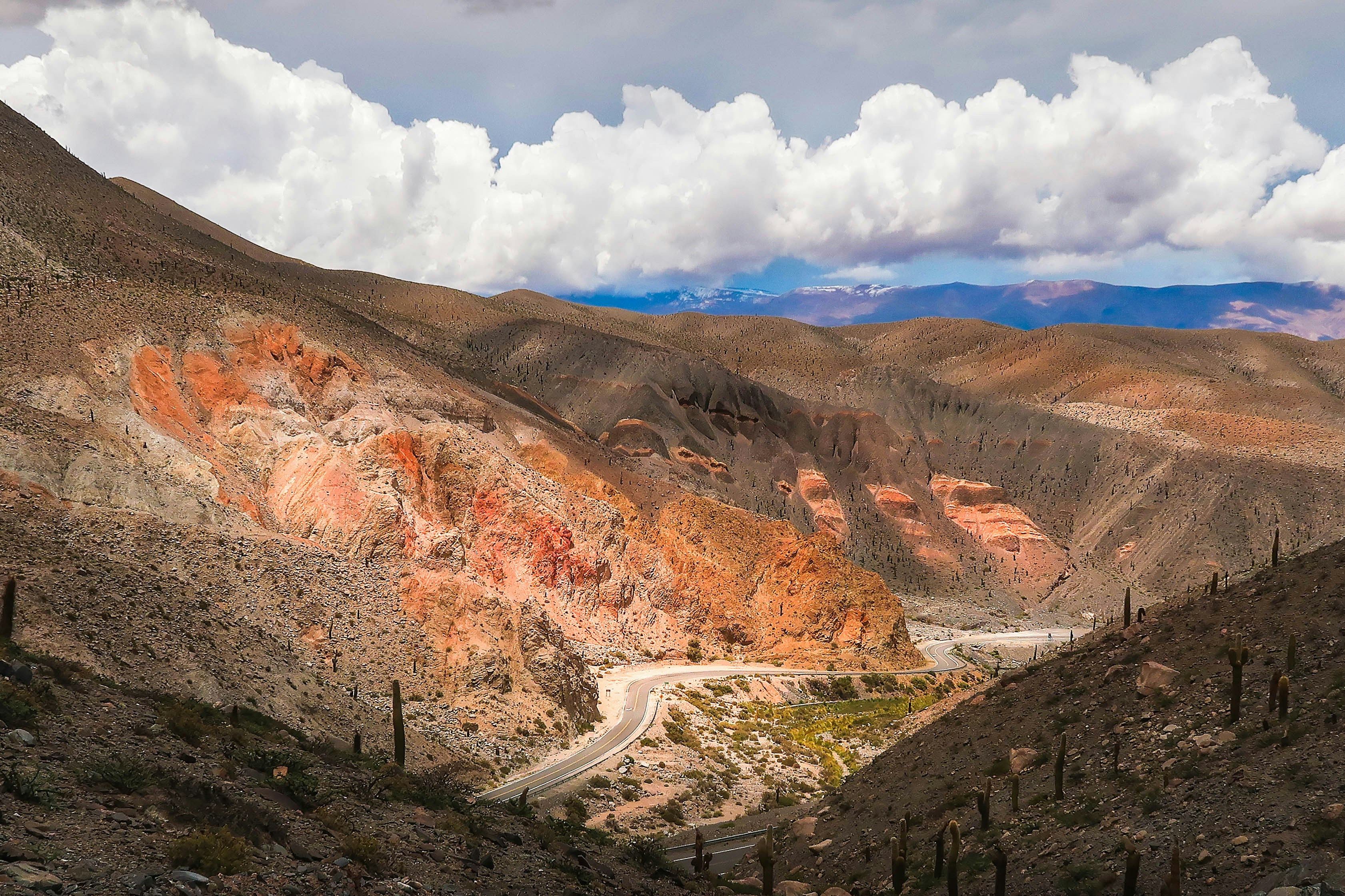 brown and gray mountains under white clouds during daytime, 