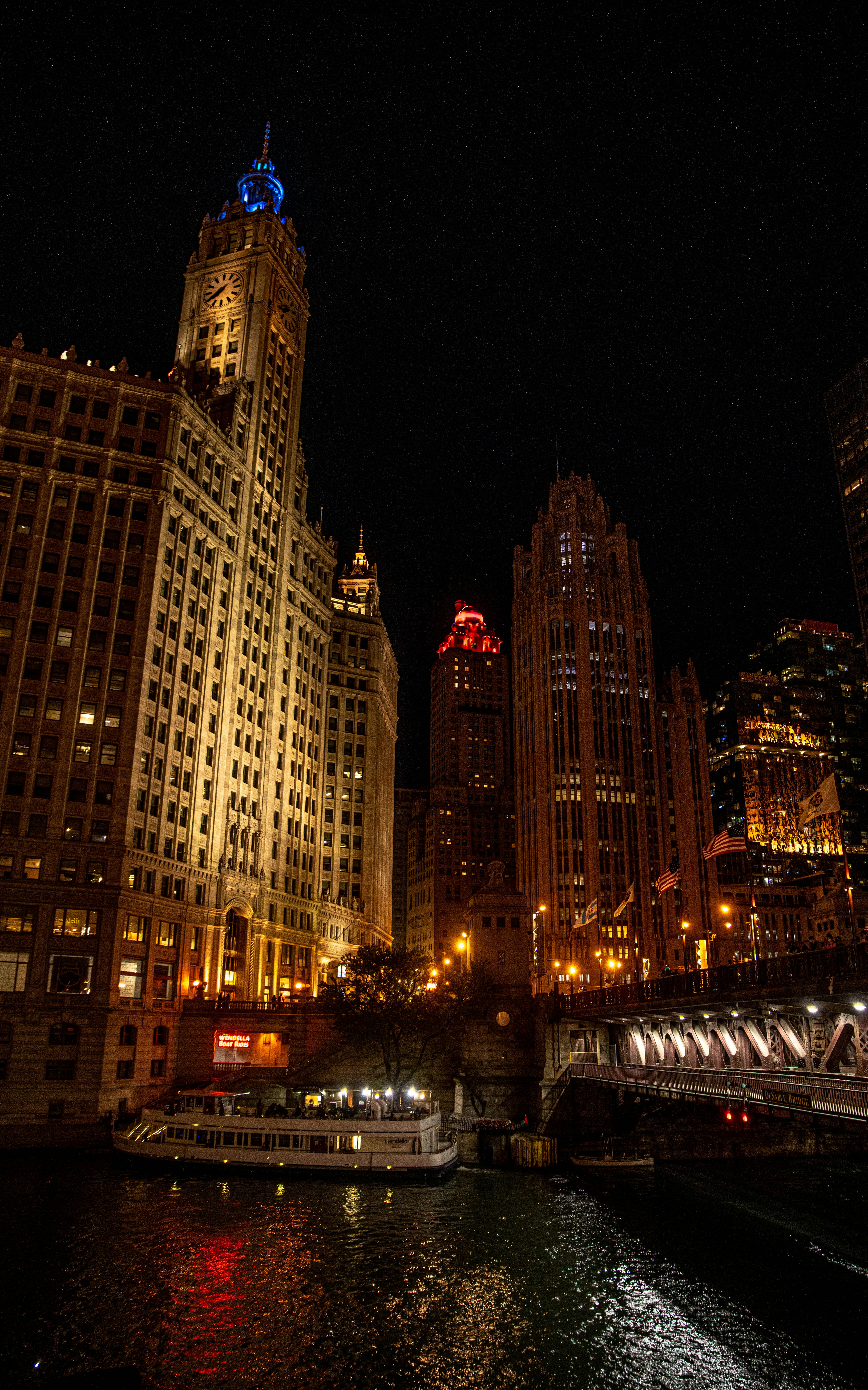 white concrete building during night time