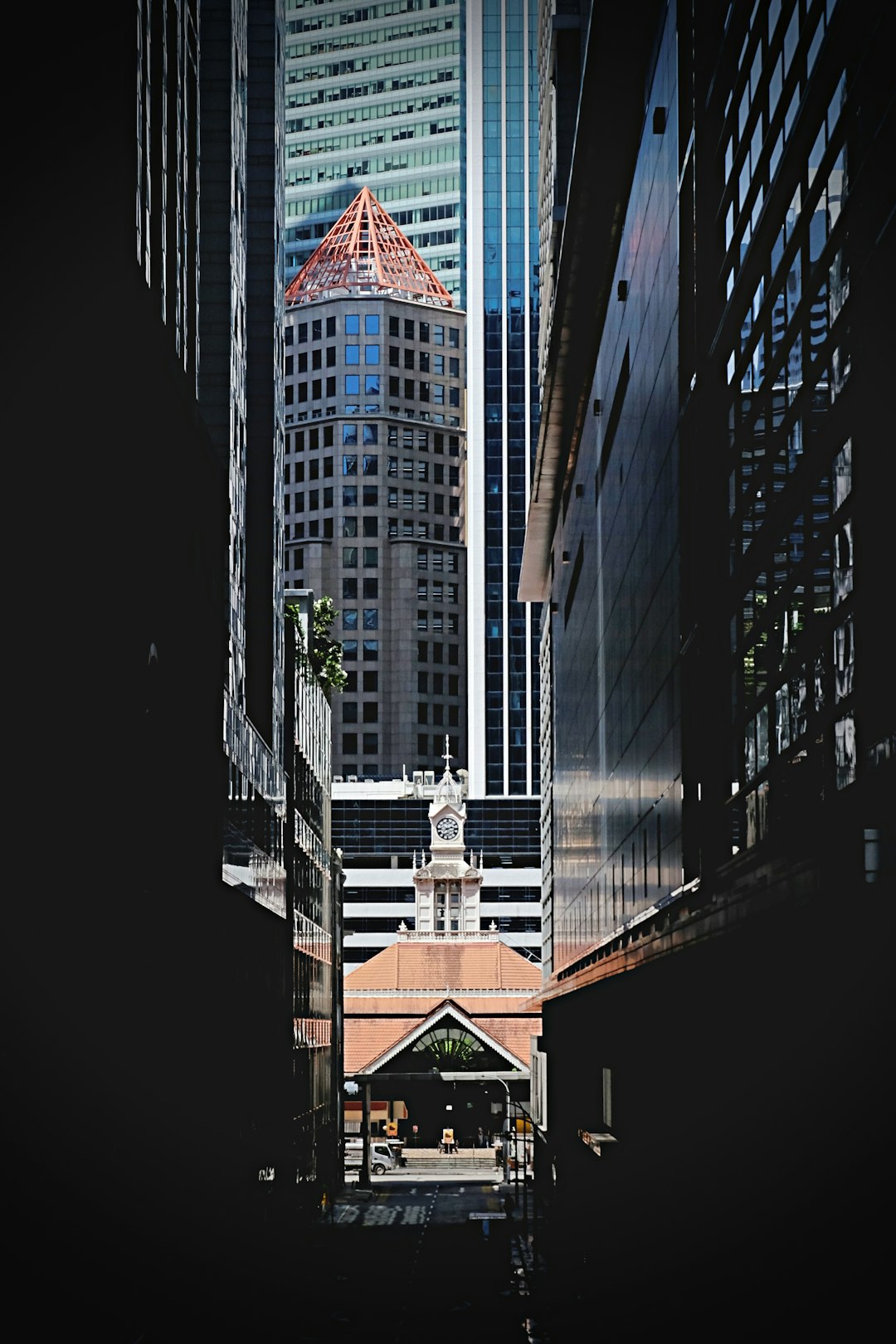 high rise buildings during night time