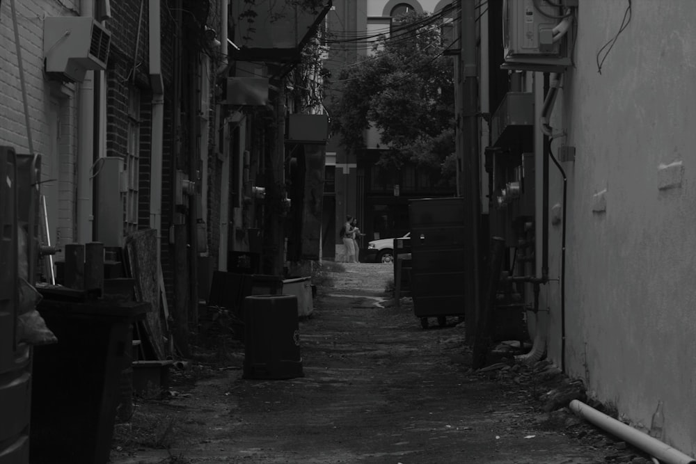 grayscale photo of empty street