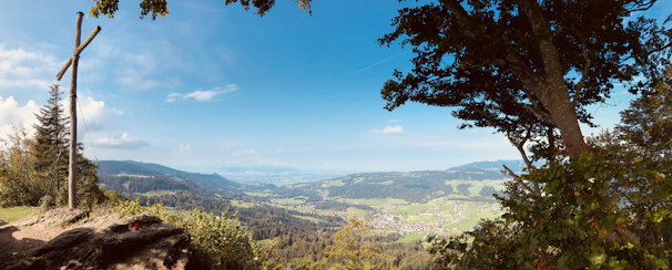 Panoramic viewpoint overlooking rolling hills and valleys in the Góis region