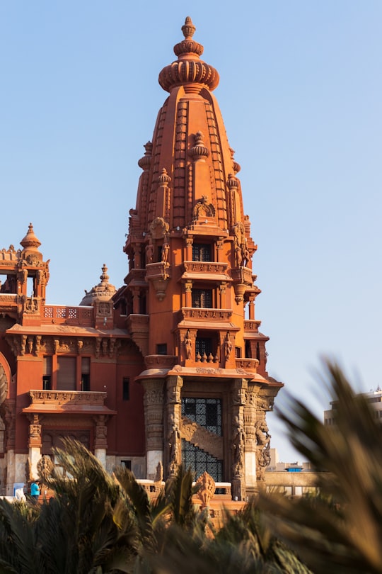 brown concrete building under blue sky during daytime in Baron Empain Palace Egypt