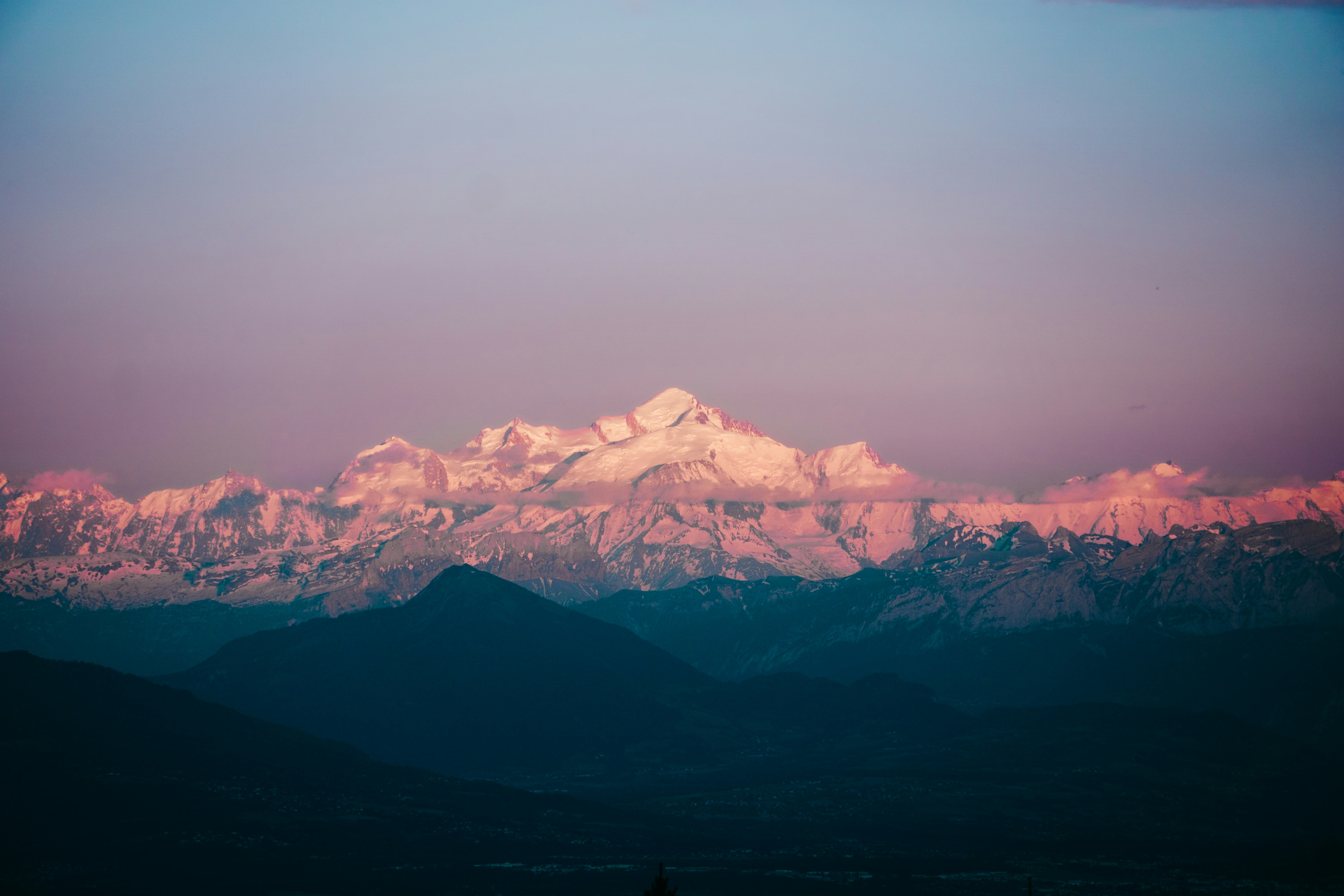 snow covered mountains during daytime