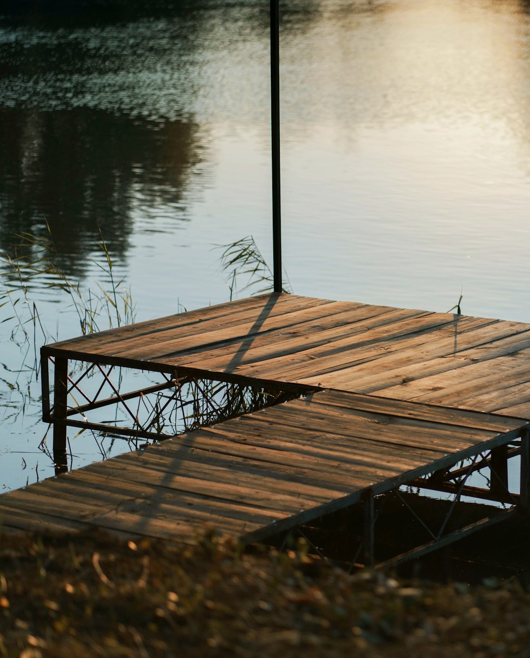 brown wooden dock on lake during daytime