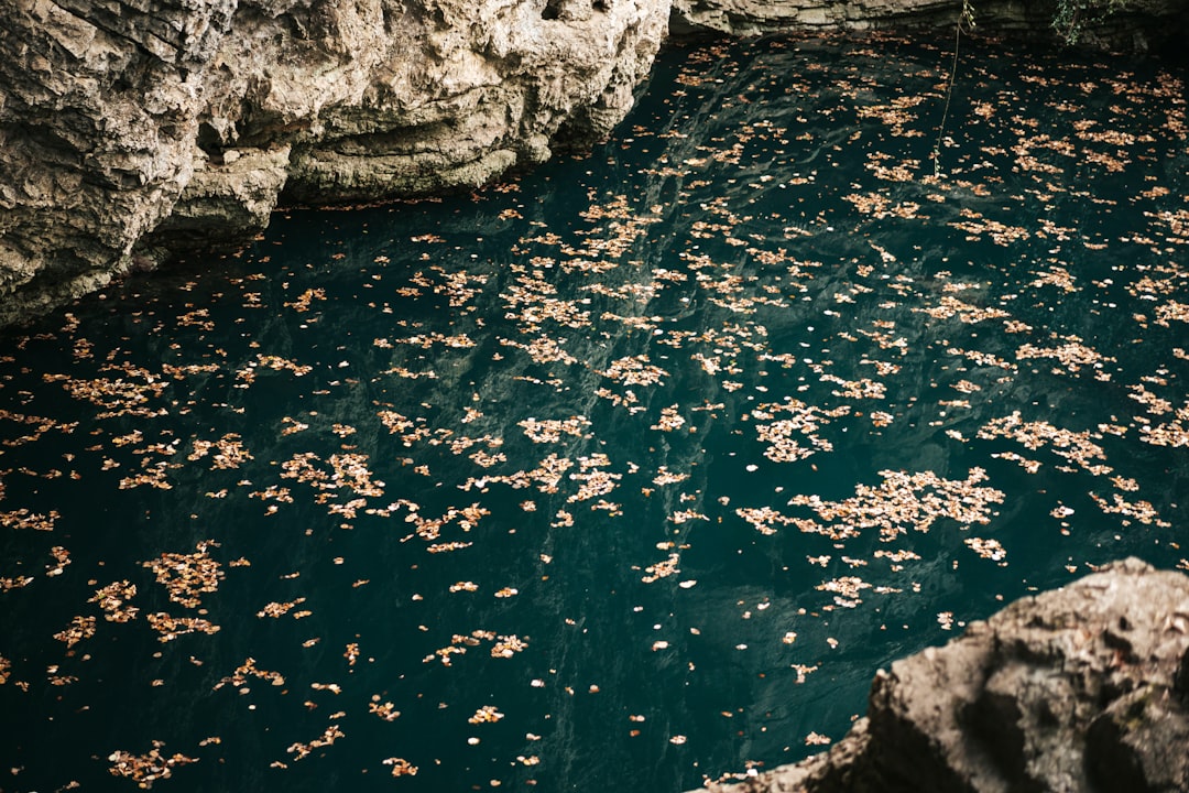 gray rock formation beside body of water during daytime