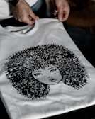 black and white crew neck shirt