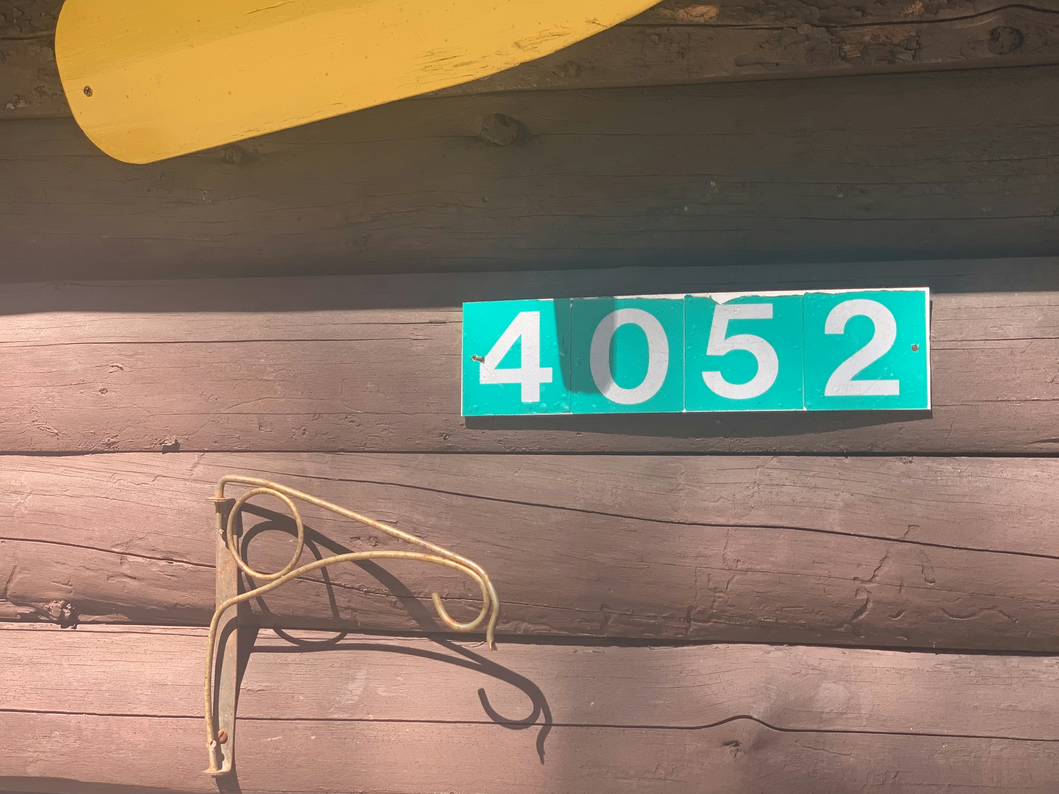 Address numbers on a cabin in McCall