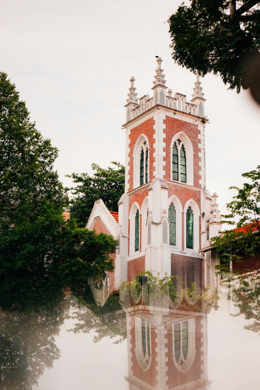 white and brown concrete church