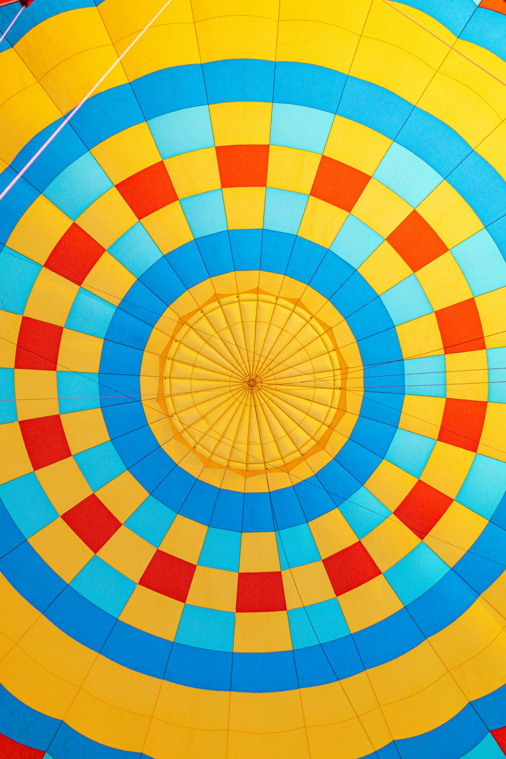 blue yellow and red round illustration