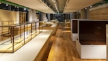 A spacious storage facility with neatly arranged furniture.