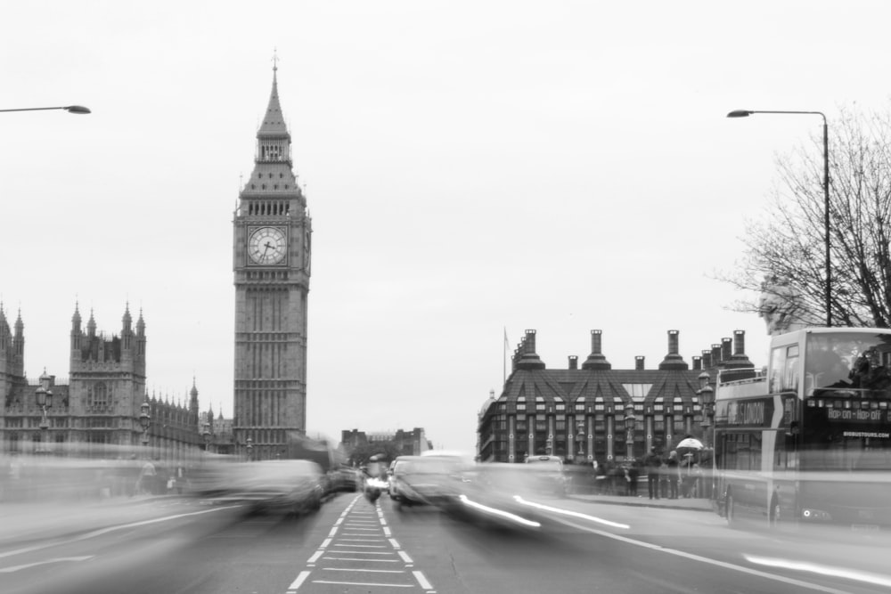 grayscale photo of big ben london