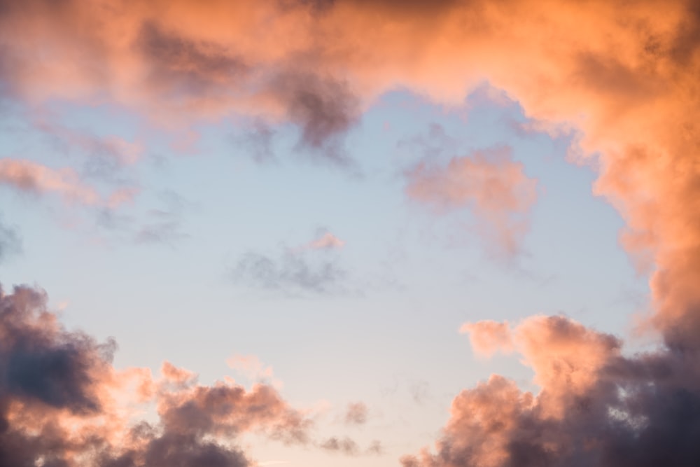 orange and gray clouds during sunset