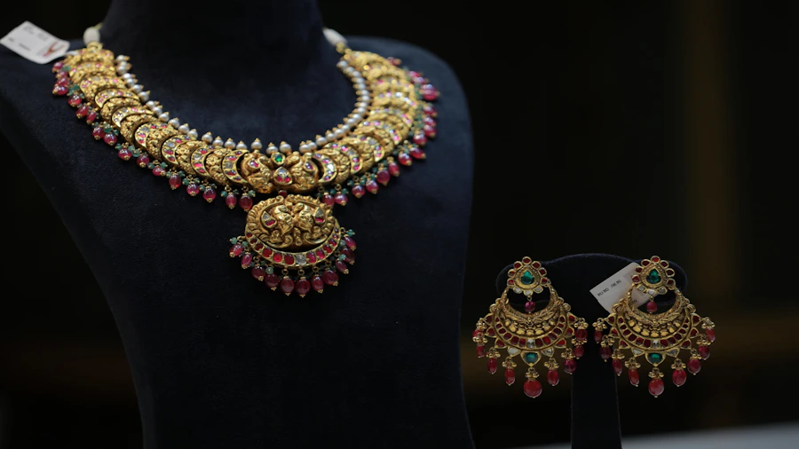 Festive Gold Necklace Set