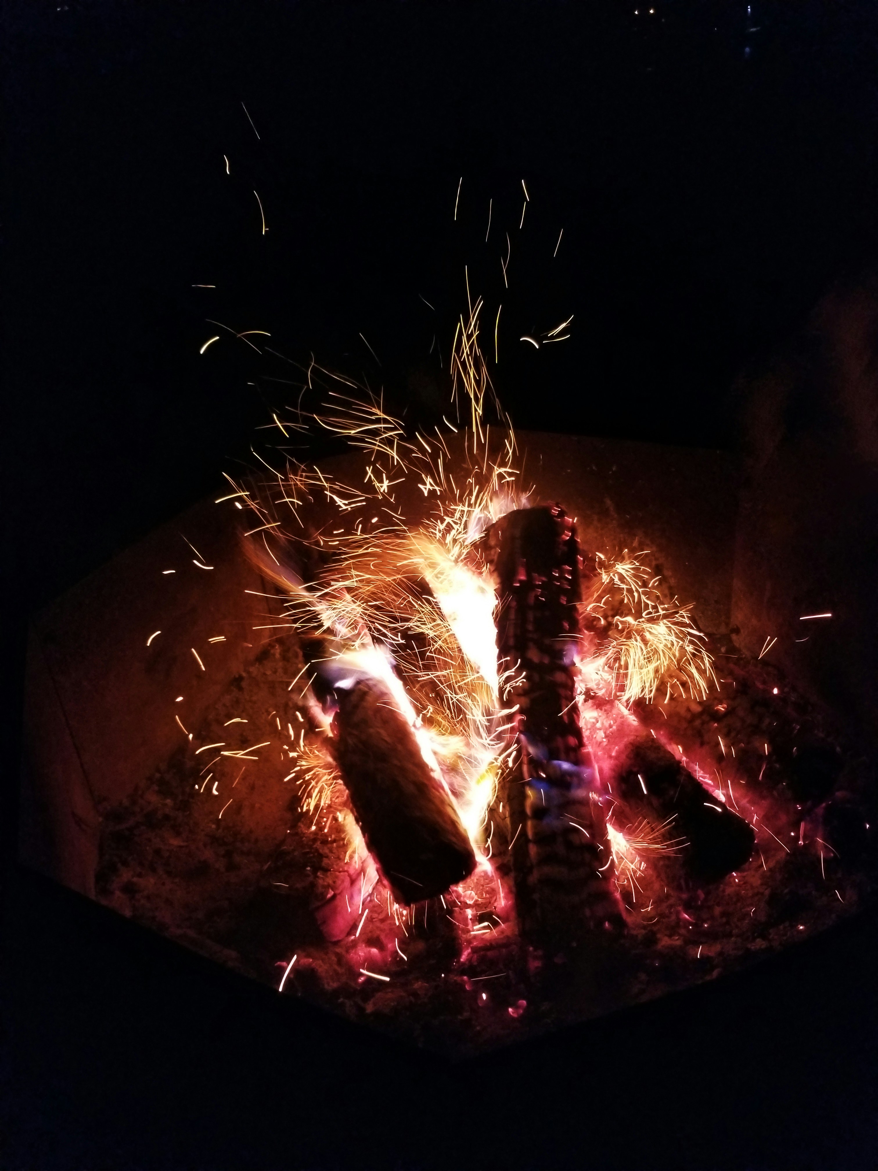 red and yellow fire works during nighttime