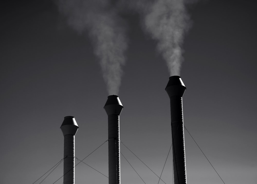 smoke coming from a factory