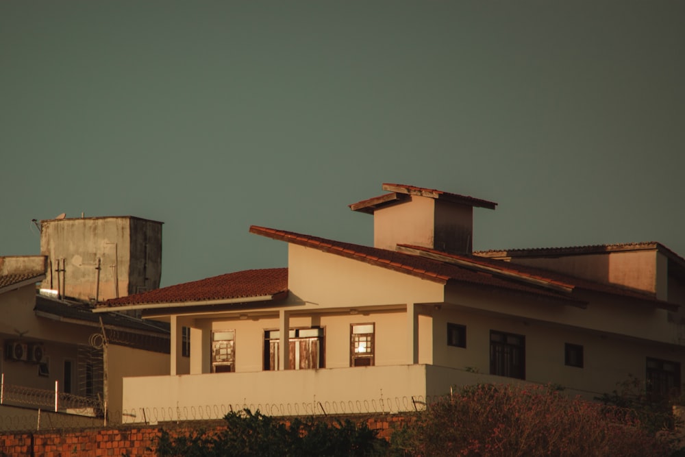 white and brown concrete house