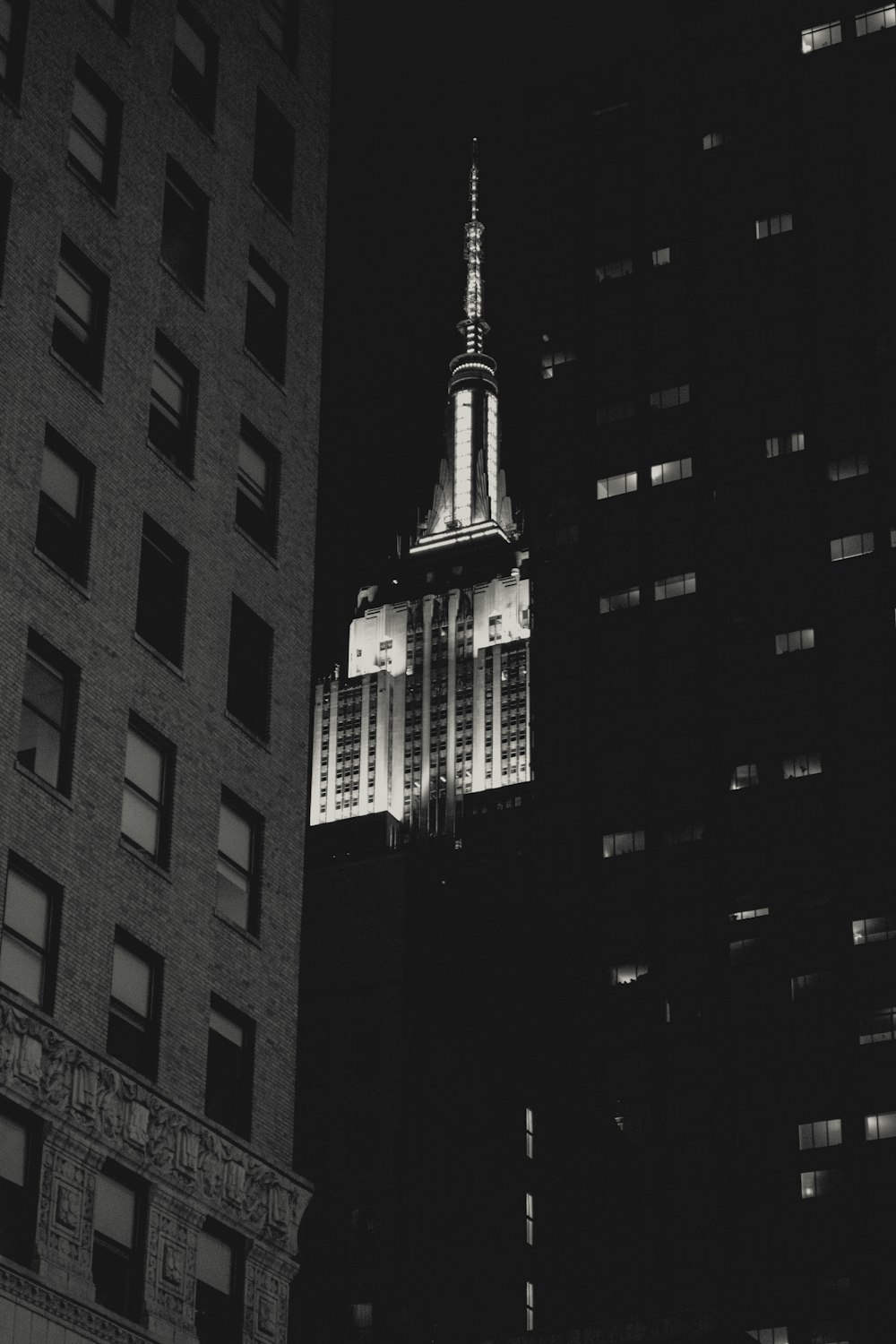 white and black tower in the city