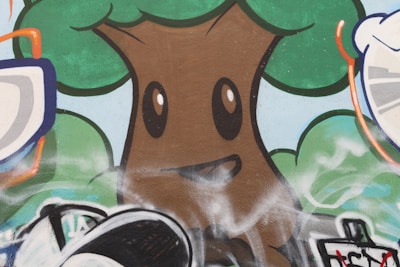 A quirky t-shirt design featuring a cartoon Bradford Pear tree with exaggerated stinky smell lines.