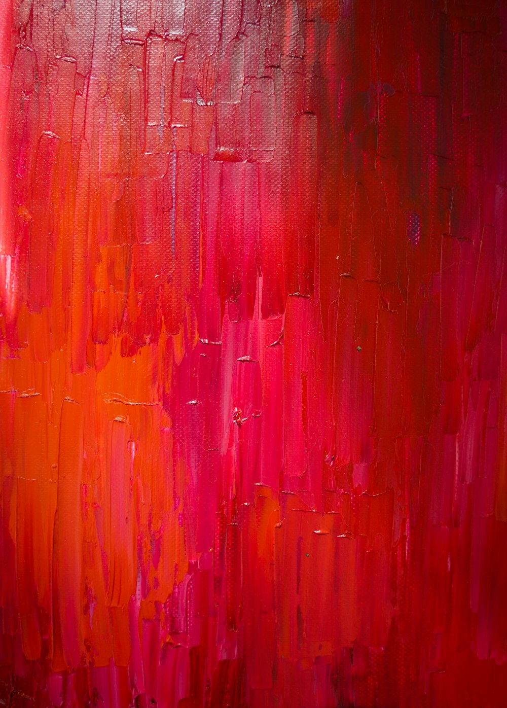 Pintura abstracta roja y negra