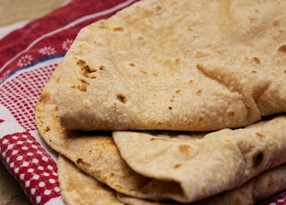 Close shot of an Asian Chapaati Bread