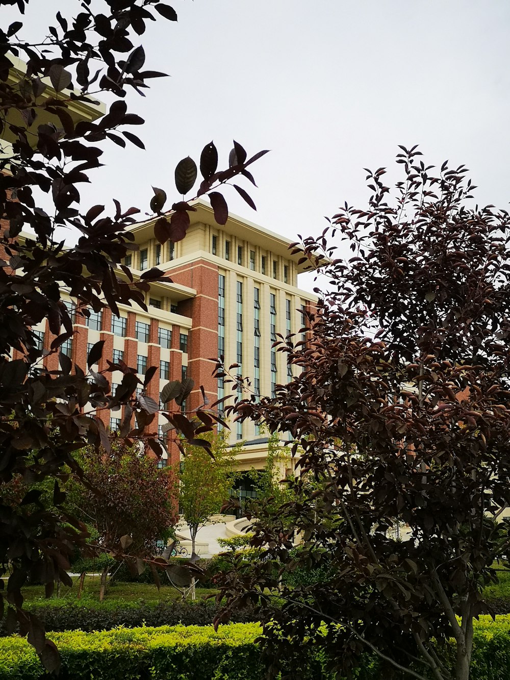 brown concrete building near green trees during daytime