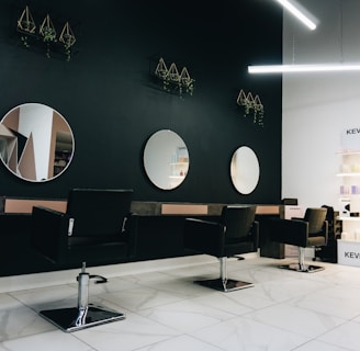 black and silver bar stools