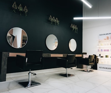 black and silver bar stools