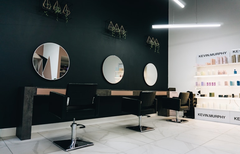 black and silver bar stools