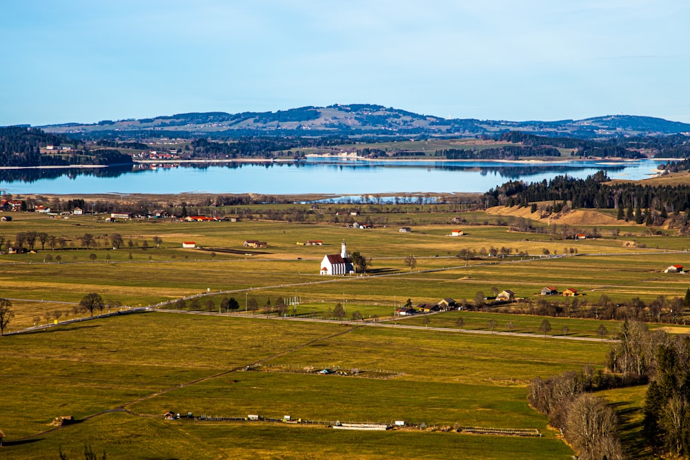 people walking on green grass field near body of water during daytime