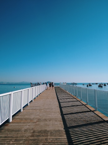 people walking on wooden dock during daytime