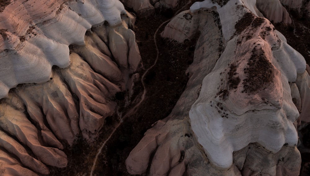 brown and gray rock formation