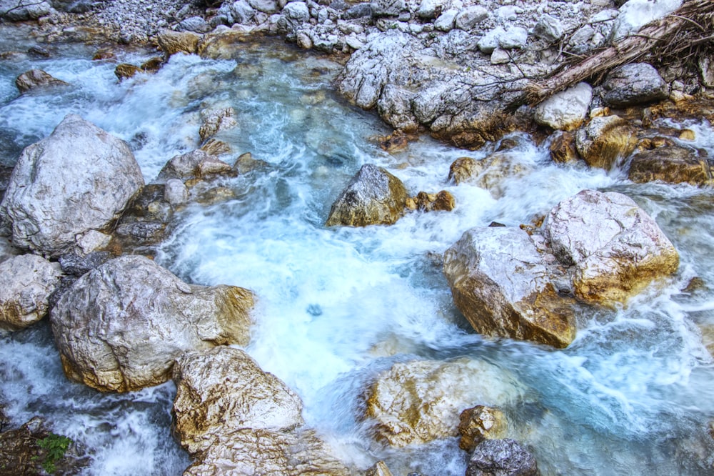 gray rocky river with rocks