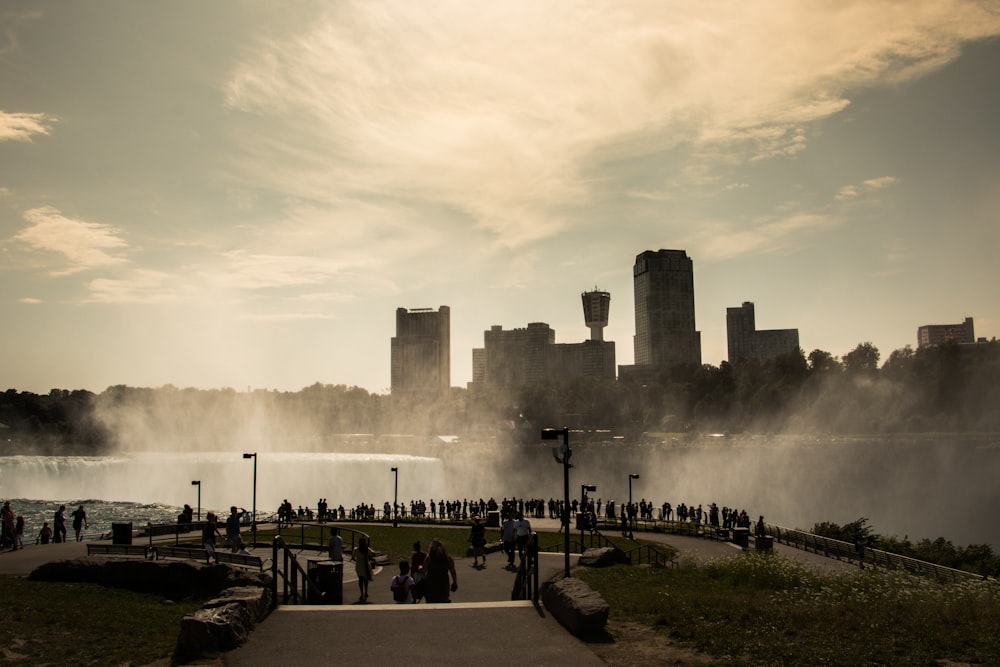 people walking on park during daytime