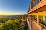 A stunning sunset view from a balcony of a completed project.