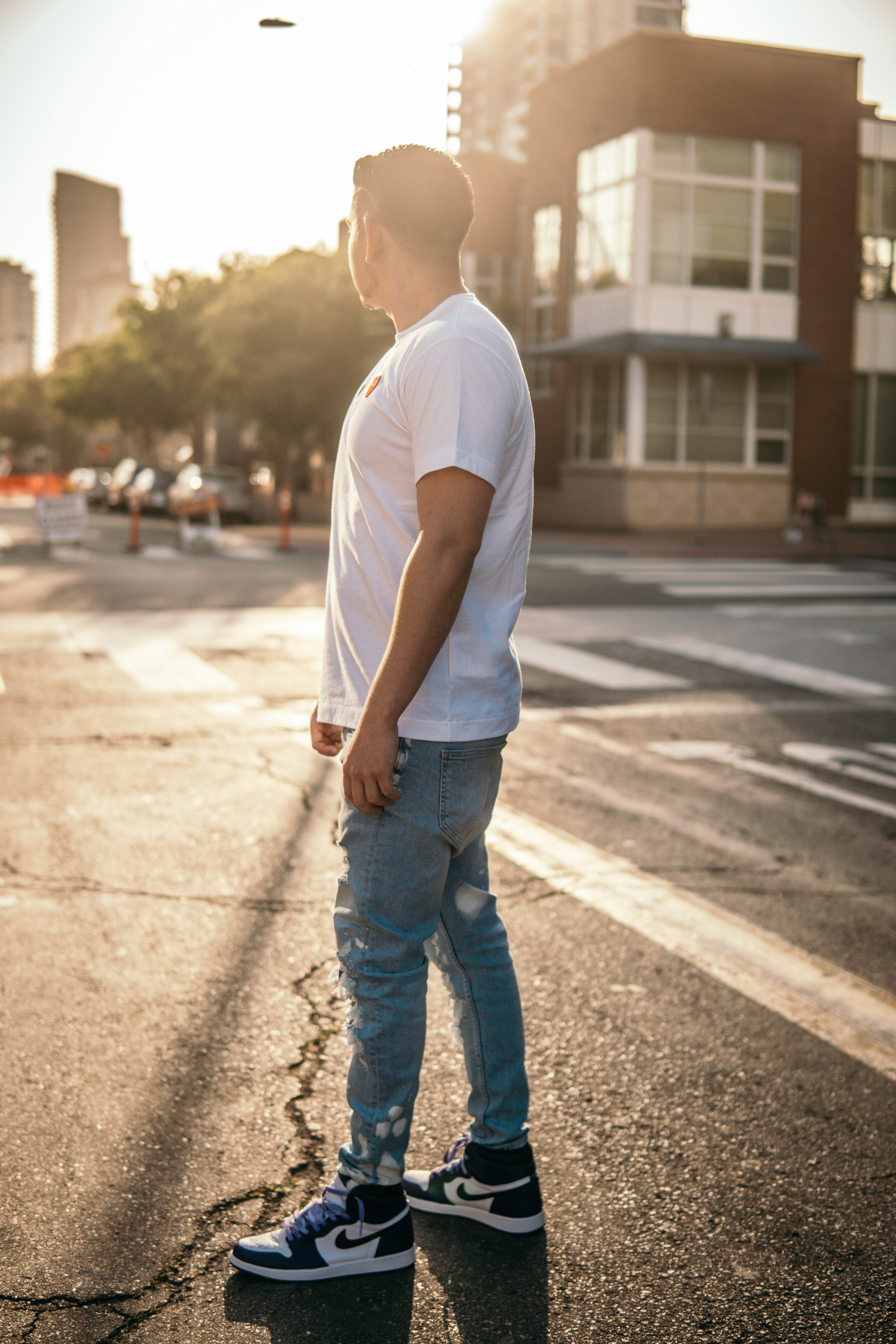 Mens green jeans outfit