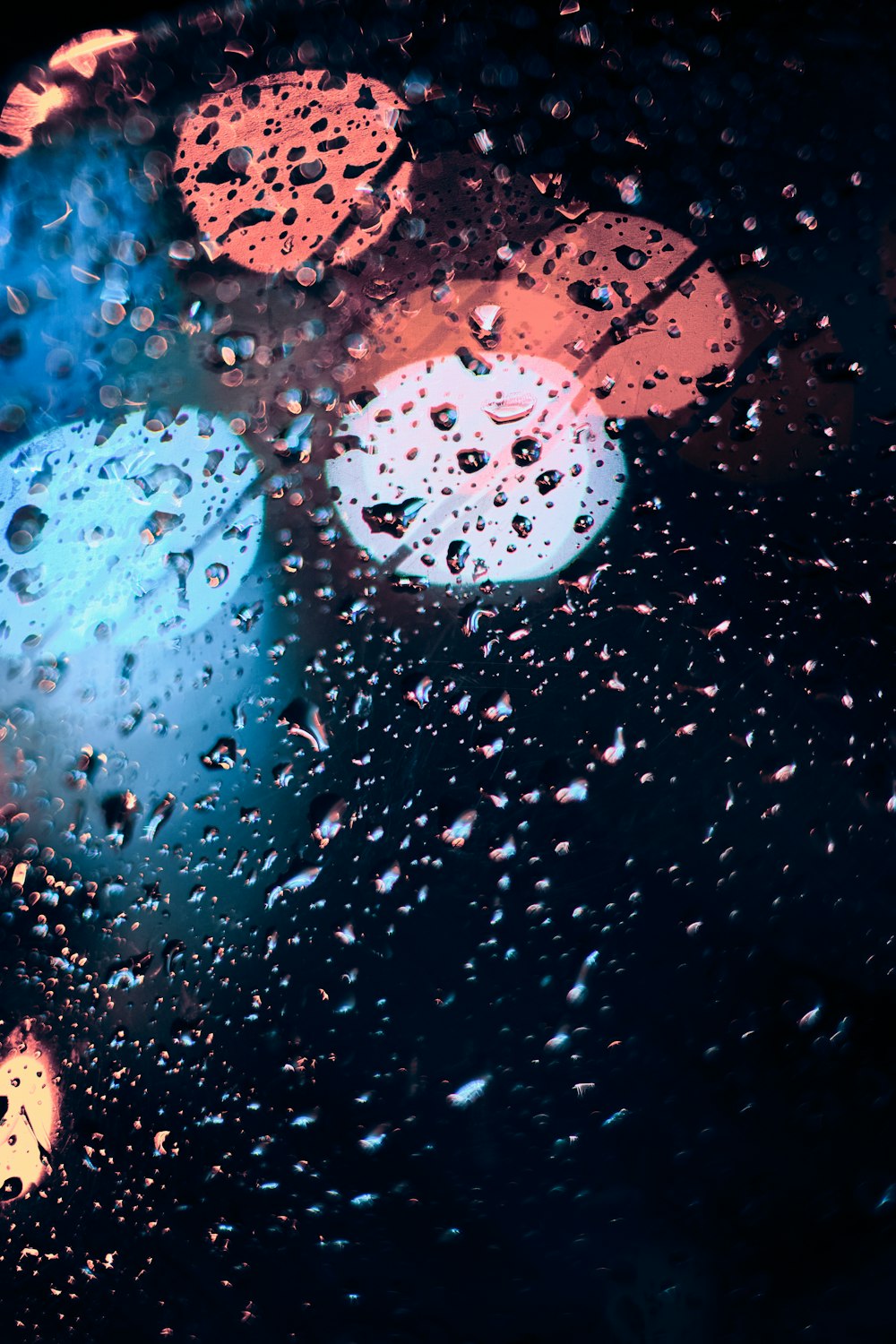 water droplets on glass panel