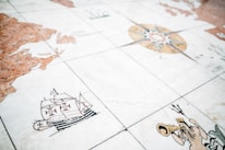 An old pirate map overlaid with modern web icons, illustrating navigation through digital seas.