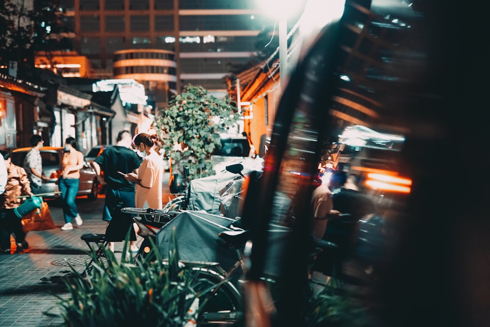 people sitting on chair near table during night time