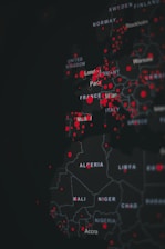 Map of Europe highlighting key cities connected by digital lines representing remote collaboration.
