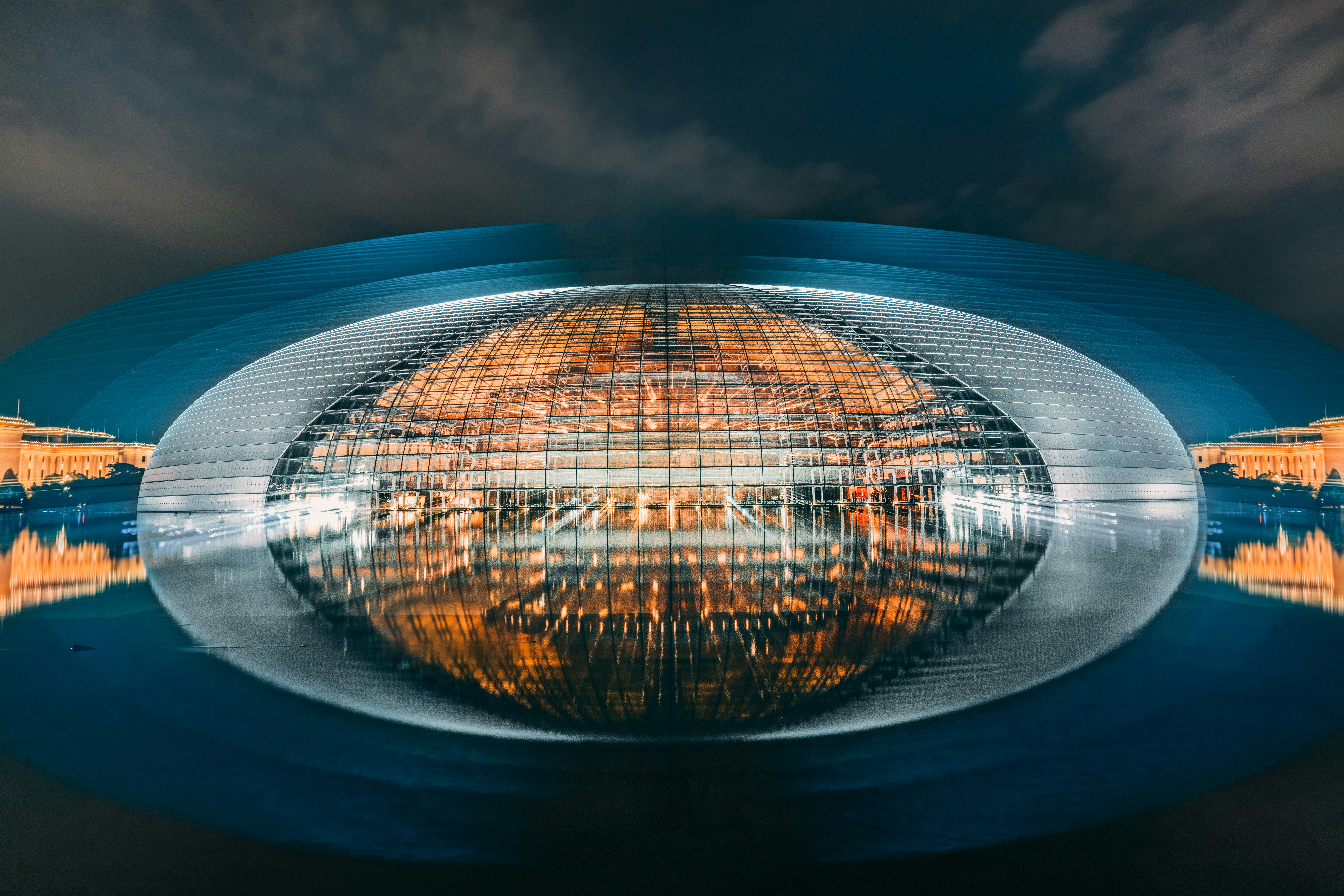 time lapse photography of city lights during night time