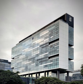 white and black concrete building