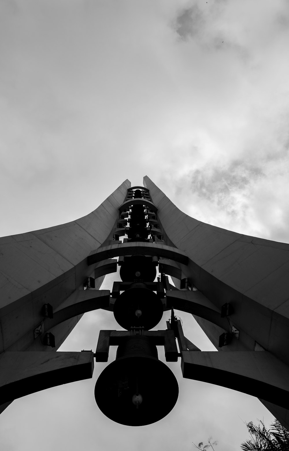 grayscale photo of a building