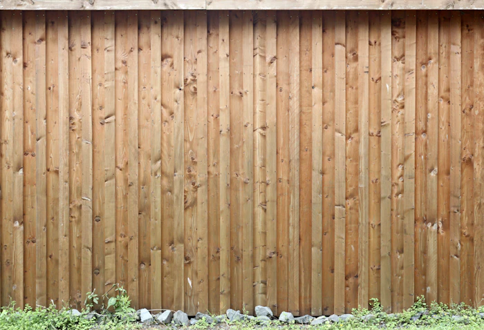 Wood privacy fence