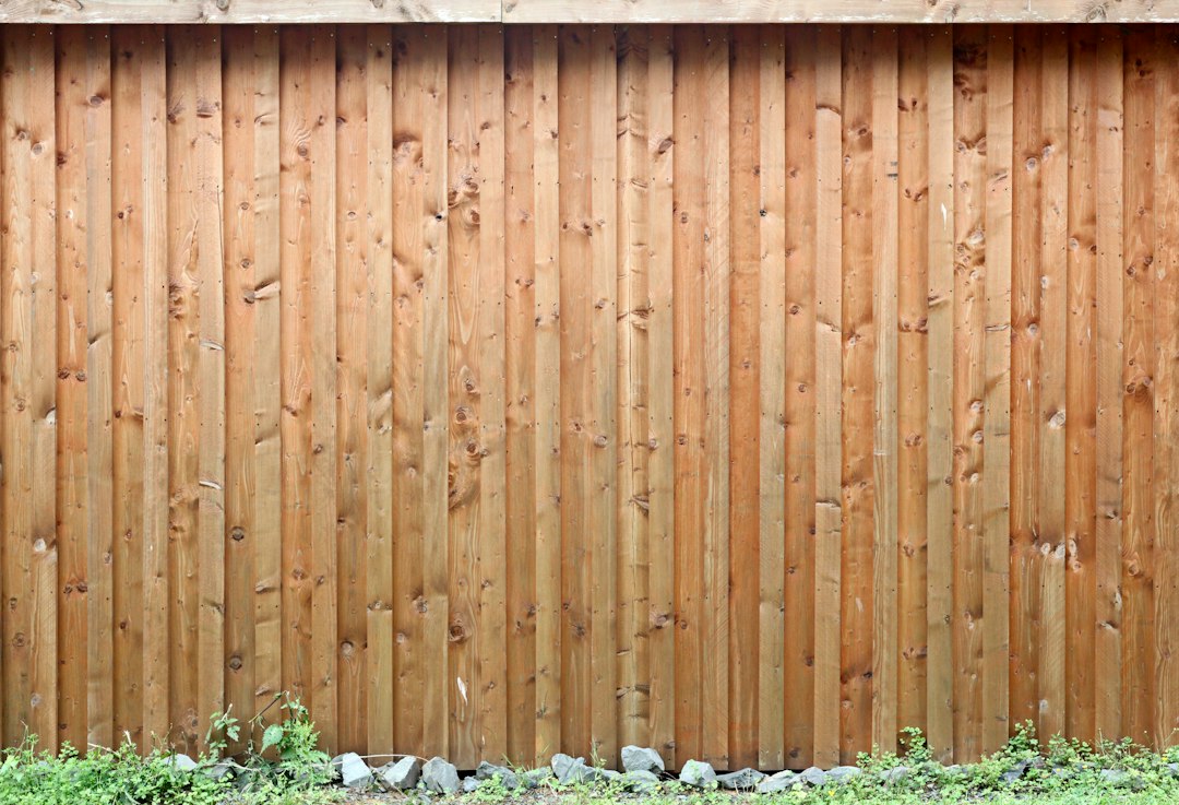 wooden fence panel closeup