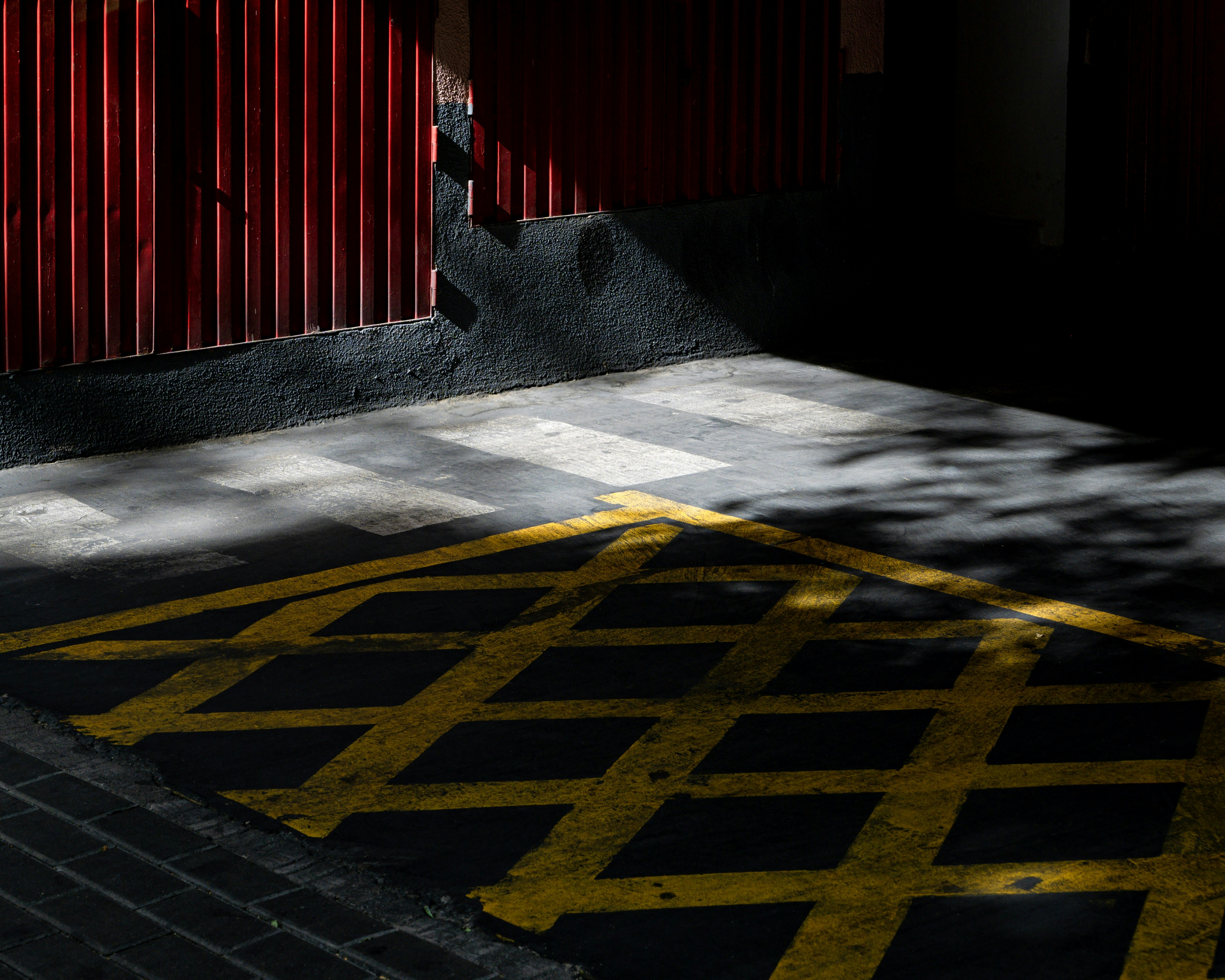 red and yellow painted wall