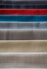 red white and black striped textile